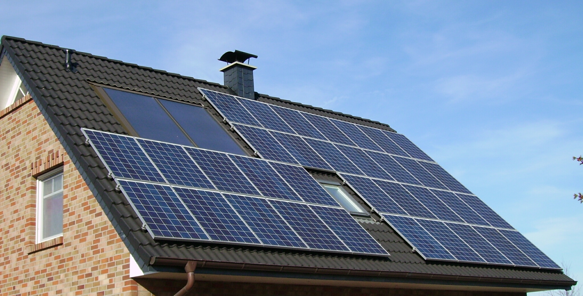 Residential roofs — PV application examples, not our company projects.